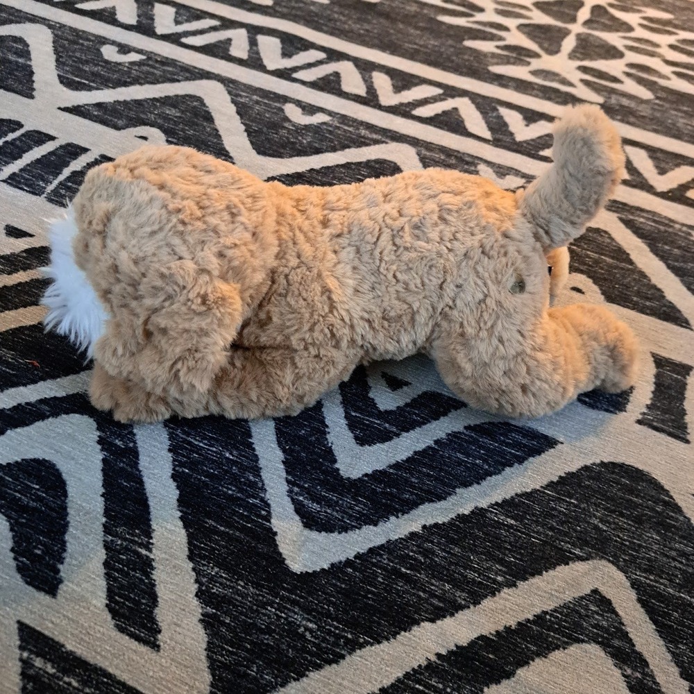 FAO Schwarz Plush Puppy Dog Tan White Fur Stuffed Animal 60321A25268